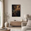 Lignes dorées scintillantes sur fond sombre - Tableau mural-788980279