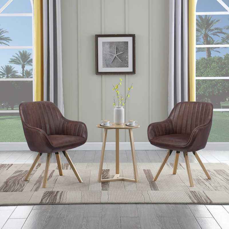 Fauteuil pivotant l 22,45 po Bryten, Naturel