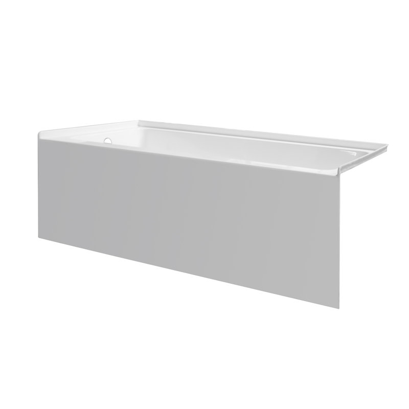 Signature 60'' x 32'' Alcove / Tile In Soaking Acrylic Bathtub, Left, White