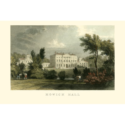 Howick Hall by T. Allom - Wrapped Canvas Print