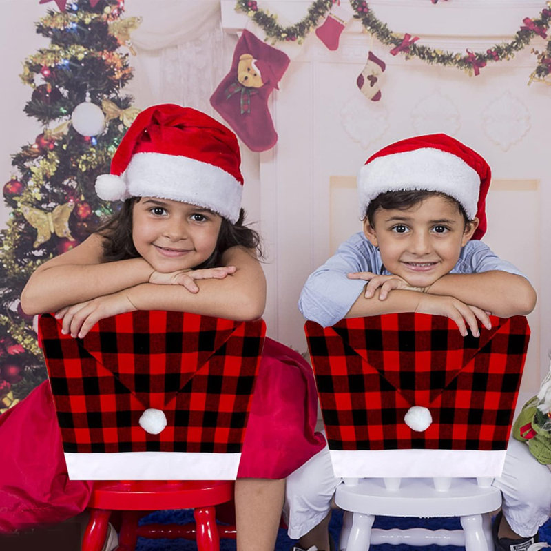 Housse de chaise FOIMAS Christmas, 4 pièces Buffalo Plaid