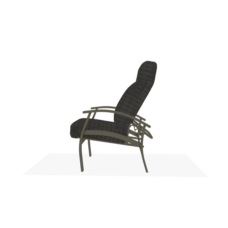Belle Isle Outdoor Lounge Chair, Storm, Illusion Plaid Birch