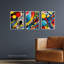 Galactic Soup Abstract Pop Art Planets Discs Space Cosmos - 3 Piece No Frame Print Set-1774186125