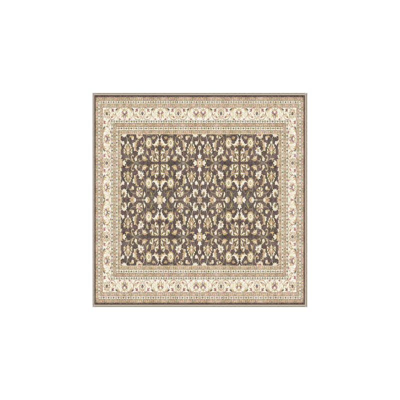 Floresreyes Hand Loomed Washable Oriental Indoor Rug, Square 4'