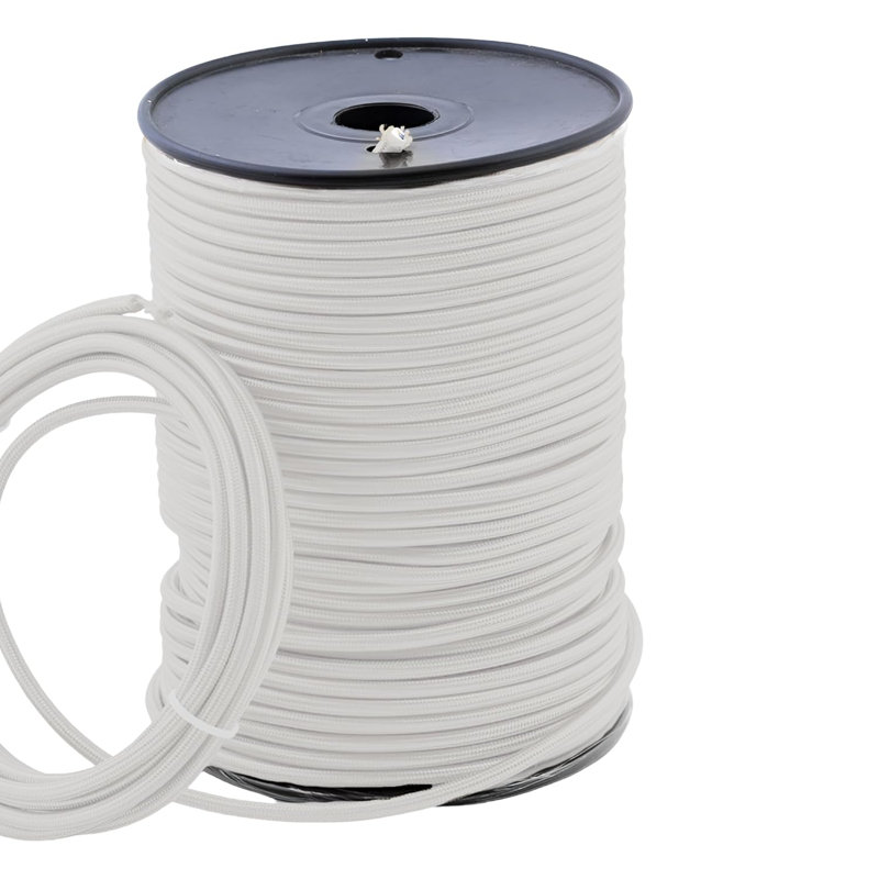 Stefaan 2Core Round Fabric, Vintage Style Italian Braided 0.75Mm Flexible Lighting Electrical for UK Lighting Cable