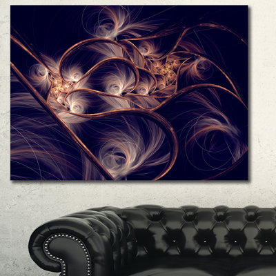 " Dark Gold Fractal Flower "