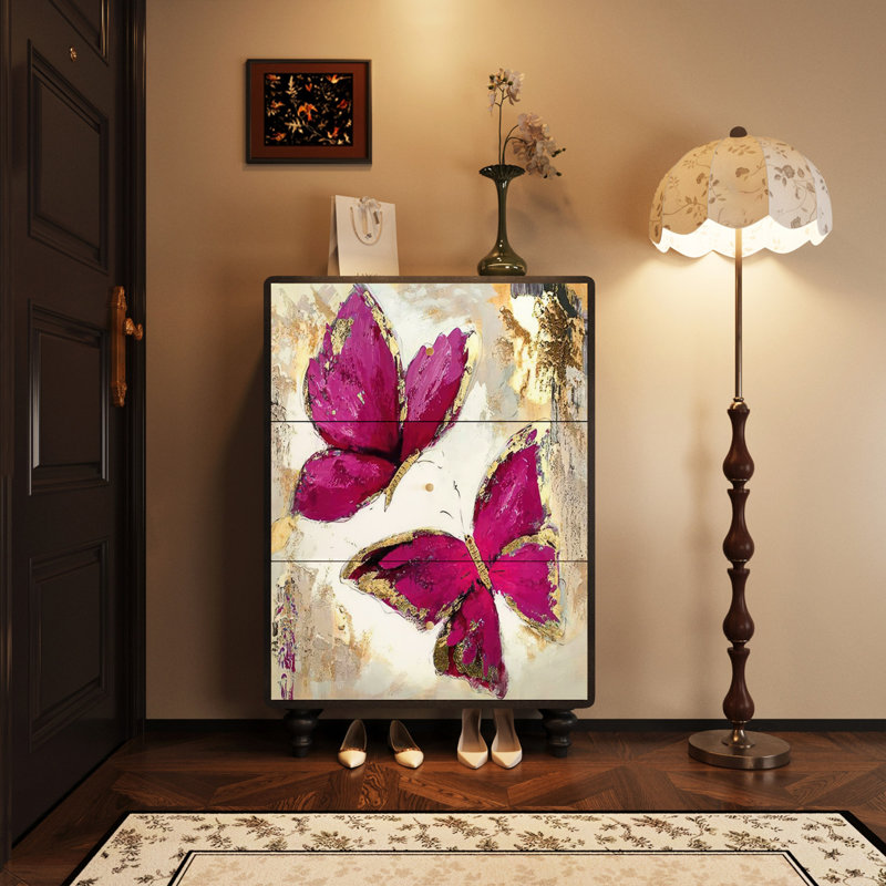 Light Luxury Solid Wood Shoe Cabinet Home Storage