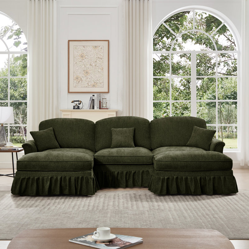 Canapé modulaire Classic, Chenille verte