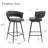 Two Sets Of Rotating High-Legged Stools With Breathable Cotton And Linen Cushions Only Chairs, Not Including Tables-300437261