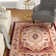 Tapis polypropylenered/beige tissé à la machine Harbert