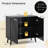 Fluted Sideboard Cabinet With Adjustable Shelves & Multifunctional Wooden Accent Cabinet With Doors, Buffet Storage-514437868