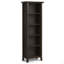 Bibliothèque Amherst 24 pouces en bois massif brun Hickory