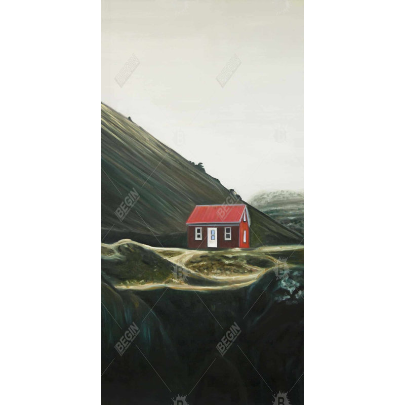 Isolated shack - 15.75"x31.50" Desk mat