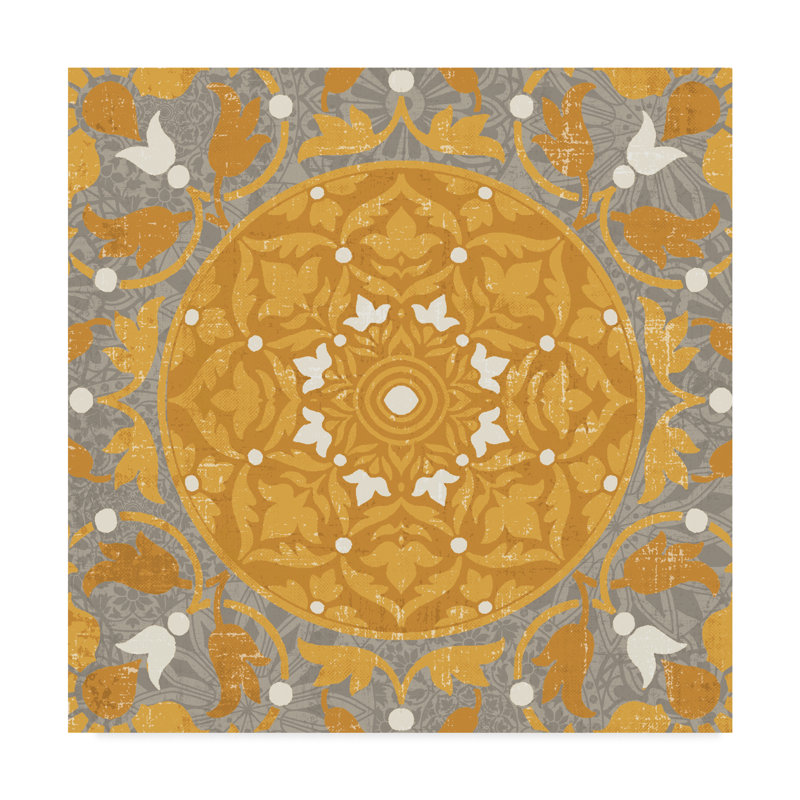 « inspire india yellow iii », reproduction de peinture à l’acrylique sur toile tendue, H 14 po x l 14 po x P 2 po