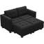 Canapé-lit modulaire en velours avec coussins et rangement Soneson-329892557