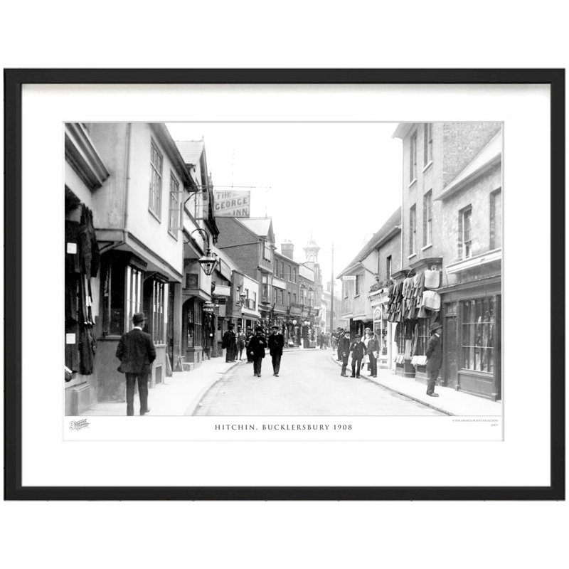 Hitchin, Bucklersbury 1908 by Francis Frith - Single Picture Frame Print, 40cm H x 50cm W x 2.3cm D