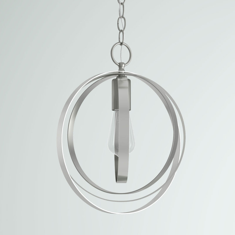 Cueva 1 - Light Unique/Statement Pendant, Brushed Nickel