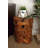 Dovray Teak Wood Handmade Live Edge Accent Table with Brick Inspired Design 14" x 14" x 18"-1754760033