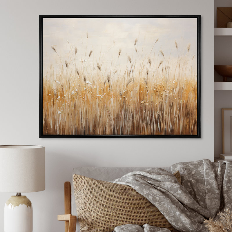 Prairies majestueuses prairies sur toile, H 24 po x l 32 po x P 1 po, Cadre flottant noir
