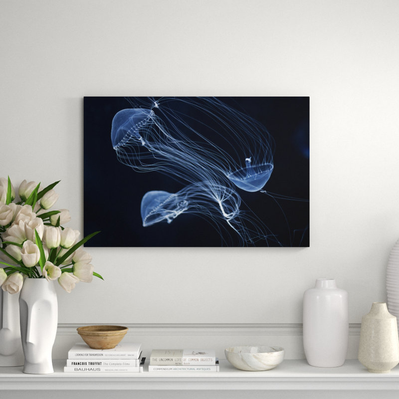 Jelly Fish Parade Three Print, 40" H x 60" W x 1.5" D