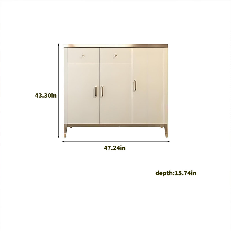 High Quality Fashion Shoe Cabinet 22 Pair Shoe Storage Cabinet, Beige