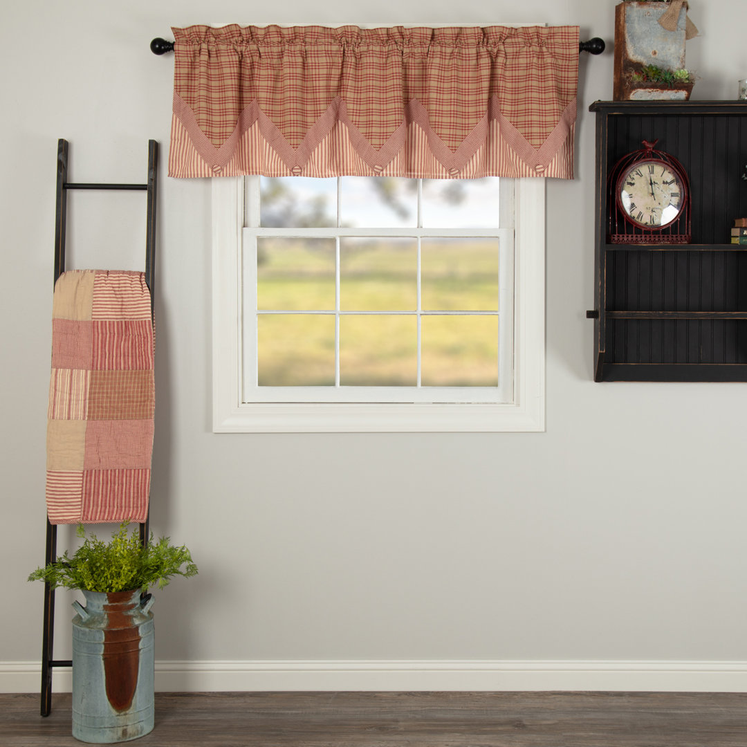 Sawyer Mill Cotton Ruffled Window Valance VHC Brands 