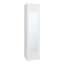 Armoire de rangement avec miroir et porte sur 4 tablettes S baie, blanc, design moderne-132957518