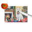 Westie Cozy Christmas Glass Cutting Board Large
