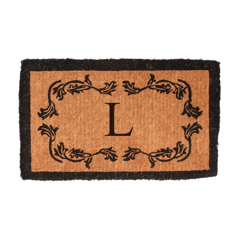 Balmer Floral Outdoor Doormat, Rectangle 2' x 3'3", L