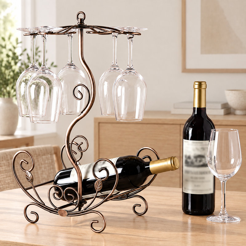 Porte-bouteilles et porte-verres à vin