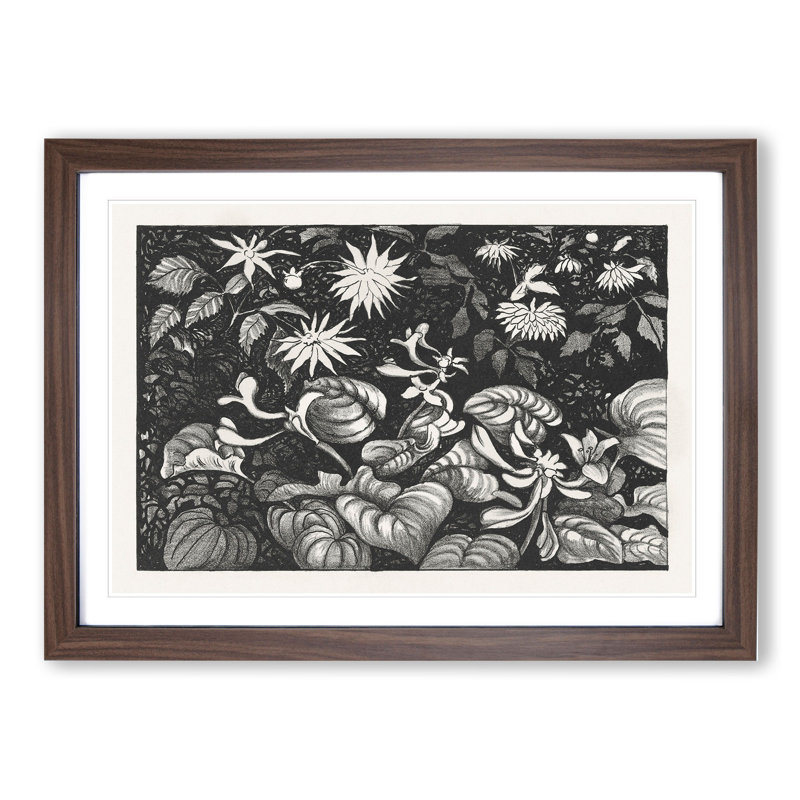 Wild Flowers by Theo Van Hoytema - Picture Frame Painting, 27cm H x 36cm W x 2cm D, Walnut Framed