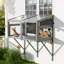Cat Catio, boîte de fenêtre pour les chats d'intérieur, perchoir de fenêtre en bois, extensible pour plusieurs chatons, refuge extérieur confortable et sécuritaire pour les animaux de compagnie