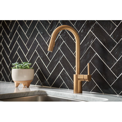 Robinet de cuisine à poignée simple Moen Align MotionSense Wave avec technologie Power Clean