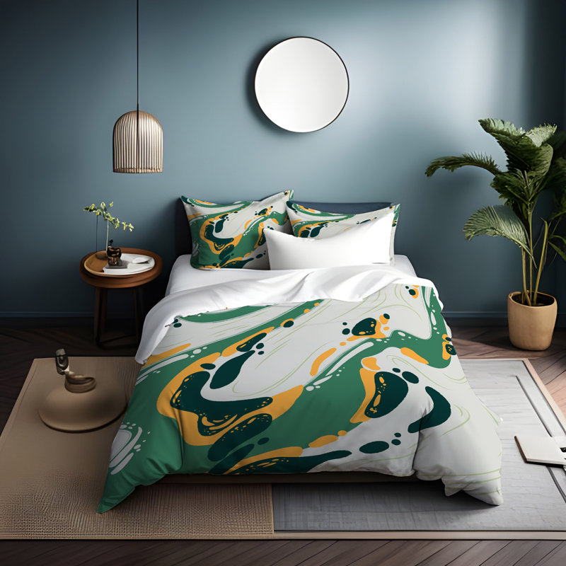 Abstract Duvet Cover, King Duvet Cover + 2 King Shams