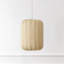 Aurelia, lanterne scandinave Japandi à une lumière, 35 cm (13,75 po), en métal avec abat-jour en forme de cocon côtelé et suspension LED.-610412604