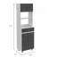 Auburn  Microwave Pantry Cabinet, Two Cabinets, Two Open Shelves, Drawer