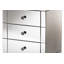 Table de chevet 3 tiroirs en argent