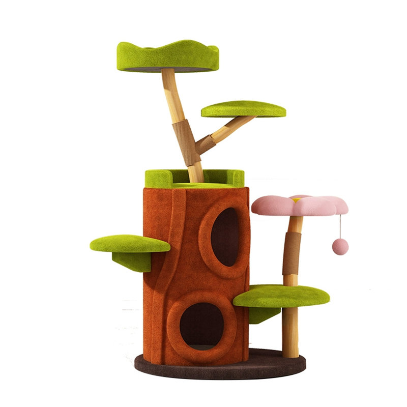 5 Tiers Cat Tree with Condons,Perch,Scratching Posts