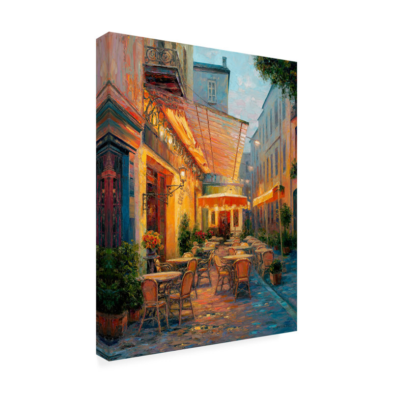 «Cafe Van Gogh 2008 Arles France» sur toile par Haixia Liu, H 19 po x l 14 po x P 2 po