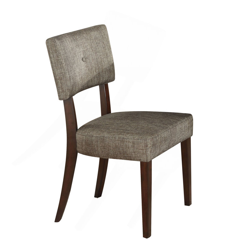 Chaise d'appoint rembourrée grise et espresso (ensemble de 2), 1
