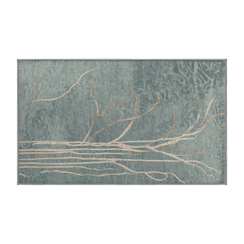 Tapis gris soyeux et moelleux, Tapis de couloir 2 pi x 4 pi