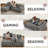 Boneless 108" L-Shaped Cloud Sectional Sofa With 3 Seats, Deep Seat Comfort Compression Couch For Living Room-2098148225