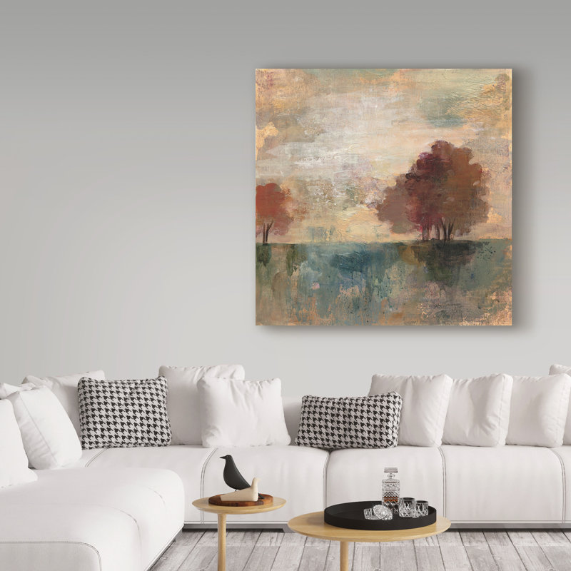 "Paysage monogramme I" par Silvia Vassileva - reproduction sur toile, H 18 po x l 18 po x P 2 po