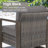 6-Piece Outdoor Wicker Frame Armrest Fire Pit Set With Swivel Chairs And Armchairs-497775719-497775714