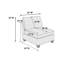 Chaise de salon sans accoudoirs en lin 1pc-701824412