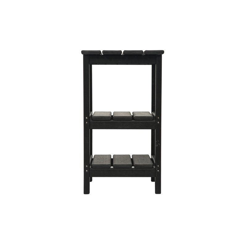 Outdoor HDPE Side Table Patio Table, Black