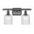 Brysin 15" W 2-Light Dimmable Metal Vanity Light with Glass Shades-848961678-844129629
