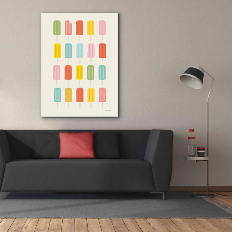 «Colorful Popsicles» par Ann Kelle Designs, art mural sur toile, H 54 po x l 40 po x P 1,5 po