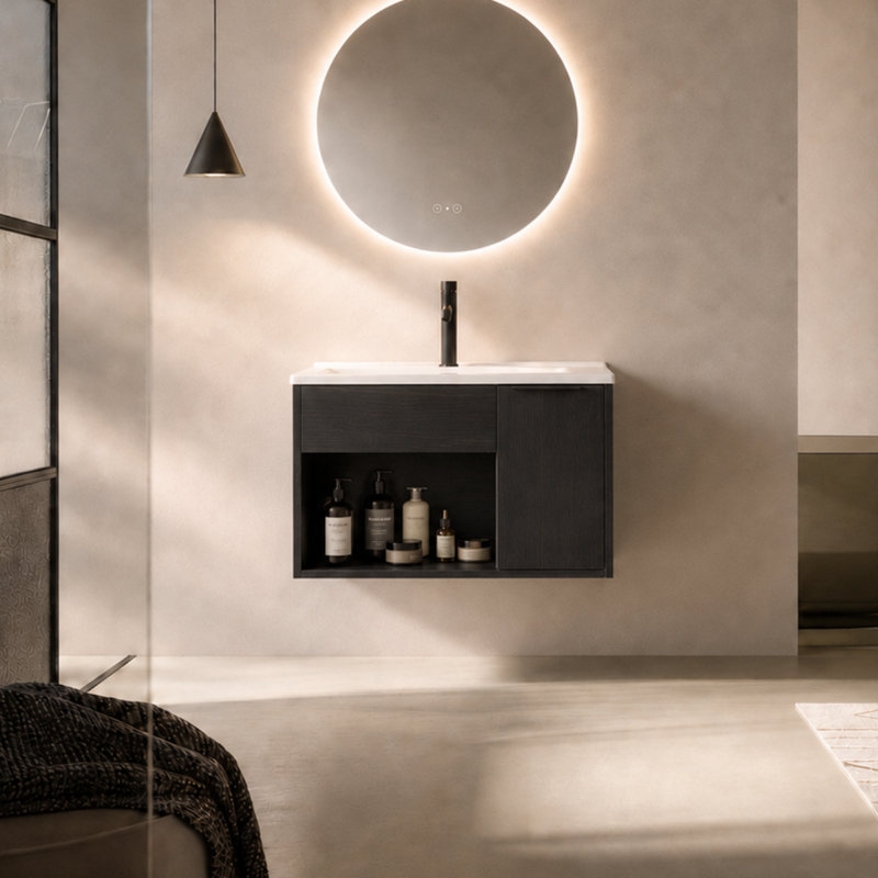 Meuble-lavabo flottant 24 po NOIR, 24"