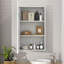 Armoire à pharmacie sans cadre à fixation en surface avec miroir et 2 tablettes et éclairage DEL Cormarion-344079838-346023288